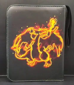 Pokemon TCG Charizard 3 Ring Binder 4 Pocket Double Side Top Load Page W/ Zipper - Image 2
