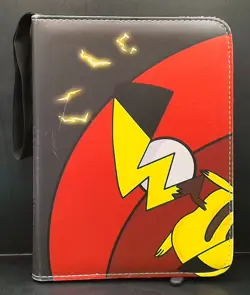 Pokemon TCG Pikachu 4 Ring Binder 4 Pocket Top Loading Double Sided Pages - Image 1