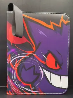 Pokemon TCG Gengar 3 Ring Binder 4 Pocket Double Sided Page With Zipper - Image 1