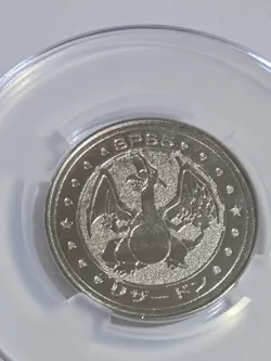 1998 Pokemon Charizard Japanese Meiji Battle Coin CGC Pristine 10 - POP 1 - Image 3