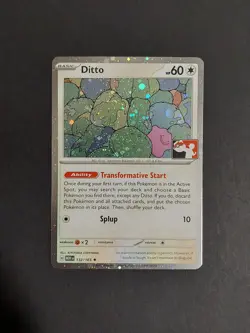 Pokemon TCG Ditto 132/165 Play! Pokemon 151 Prize Pack Cosmo Holo NM - Image 1