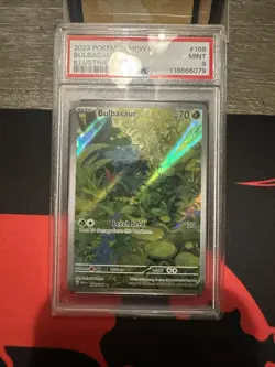 2023 POKEMON MEW EN 151 166 BULBASAUR ILLUSTRATION RARE PSA 9 MINT - Image 1