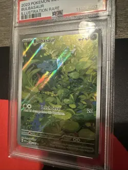 2023 POKEMON MEW EN 151 166 BULBASAUR ILLUSTRATION RARE PSA 9 MINT - Image 2