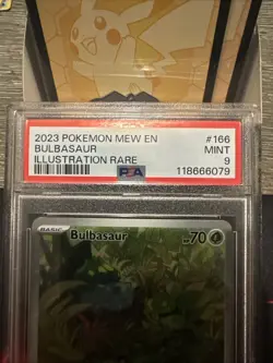 2023 POKEMON MEW EN 151 166 BULBASAUR ILLUSTRATION RARE PSA 9 MINT - Image 4