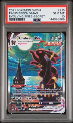 Pokemon 2021 Umbreon VMAX 215/203 Alt Art Evolving Skies GEM MINT PSA 10 - Image 1
