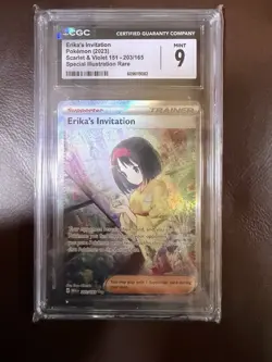 CGC 9 Erika's Invitation Pokemon SV151 203/165 Special Illustration Rare Holo - Image 1