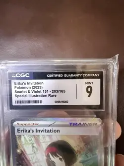 CGC 9 Erika's Invitation Pokemon SV151 203/165 Special Illustration Rare Holo - Image 3