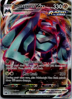 Metagross VMAX Holofoil Ultra Rare SWSH06: Chilling Reign 113/198 NM - Image 1