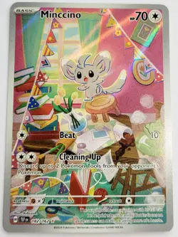 Pokemon TCG Minccino 182/162 Illustration Rare Temporal Forces NM/M - Image 1