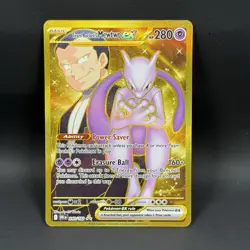 Pokemon Team Rocket’s Mewtwo EX 240/182 NM Full Art Hyper Rare Destined Rivals - Image 1