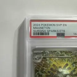 2024 POKEMON SVP EN-SV BLACK STAR PROMO 159 MAGNETON SURGING SPARKS PC ETB PSA 9 - Image 2