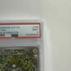 2024 POKEMON SVP EN-SV BLACK STAR PROMO 159 MAGNETON SURGING SPARKS PC ETB PSA 9 - Image 3