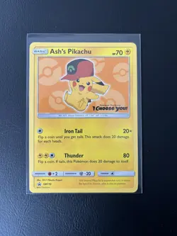 Pokemon TCG Ash's Pikachu Black Star Promo SM110 - pack fresh - Image 1