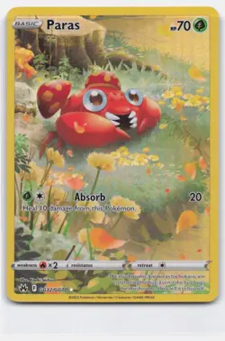 PARAS GG32/GG70 HOLO CROWN ZENITH GALARIAN GALLERY POKEMON NM - Image 2