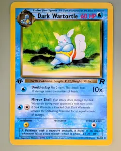 1st Edition Dark Wartortle - Team Rocket 46/82 Uncommon - Near Mint - Pokemon - Image 1