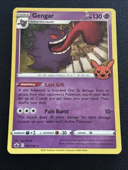 Gengar 057/198 SWSH06: Sword & Shield Chilling Reign Holo Pokemon TCG 2021 - Image 1