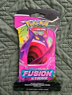 Pokemon TCG Sword & Shield Fusion Strike Sleeved Booster Pack (Factory Sealed) - Image 1