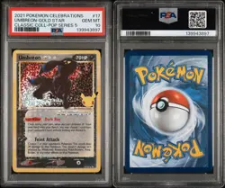 2021 Pokemon Celebrations Umbreon Gold Star 17/17 PSA 10 GEM MINT - Image 3