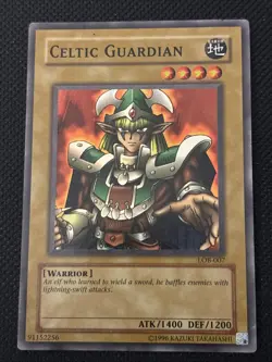 Yugioh Celtic Guardian LOB-007 Unlimited Rare Holo - Image 1