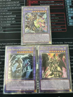 Yu-Gi-Oh Dark Magician Red Eyes Dragon Knight Dragoon Quarter Century Rare - Image 1