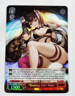 Weiss Schwarz Goddess of Victory Grumpy Cat Nero NIK/S117-E070S SR Super Rare UH - Image 1