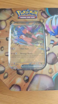 Pokemon TCG: Slashing Legends Tin Includes 5 Booster Packs Koraidon ex 2025 NEW 196214108745 - Image 2