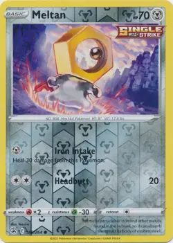 Meltan 188/264 Reverse Holo Fusion Strike Pokemon Card NM - Image 1