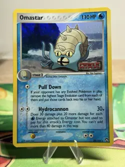 Omastar 20/108 Reverse Holo Rare Stamped EX Power Keepers Pokemon Card - Image 1