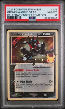 Pokemon Card English - Greninja GoldStar Black Star Promo SWSH#144 - PSA 8 NM-MT - Image 2