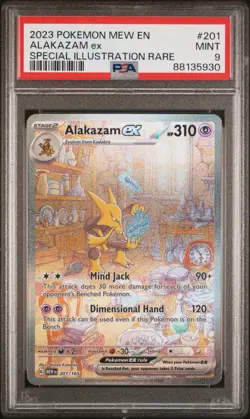 Pokemon Card English - Alakazam EX Sar #201/165 - 151 / MEW 2023 - PSA 9 MINT - Image 2