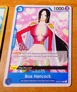 ONE PIECE PARAMOUNT WAR ENGLISH CARD GAME CARTE PROMO Boa Hancock ST03-013 EN M - Image 1