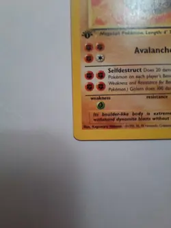 Pokemon Card Golem 36/62 First Edition fossil - Image 5