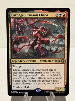 Carnage, Crimson Chaos 125 R Marvel's Spider-Man NM MTG - Image 1