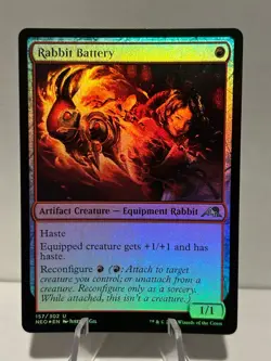 Rabbit Battery 157 U Kamigawa: Neon Dynasty FOIL NM MTG - Image 1