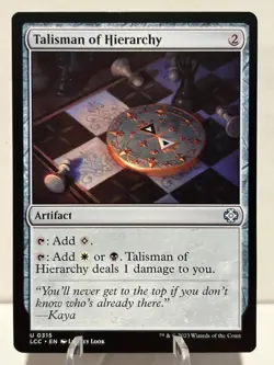 Talisman of Hierarchy 315 U Commander: The Lost Caverns of Ixalan NM MTG - Image 1
