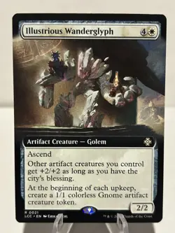 Illustrious Wanderglyph (Extended Art) 21 R Commander Lost Caverns Ixalan NM MTG - Image 1