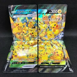 Pokemon Card Pikachu V-UNION 4-Piece Set Shiny 25th Anniversary From Japan F/S - Image 1