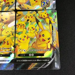 Pokemon Card Pikachu V-UNION 4-Piece Set Shiny 25th Anniversary From Japan F/S - Image 4