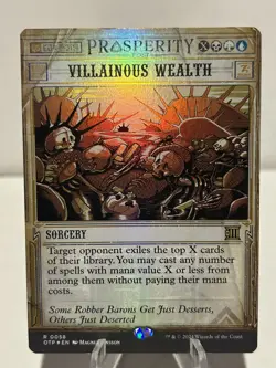 Villainous Wealth 58 R Outlaws of Thunder Junction: Breaking News FOIL NM MTG - Image 1
