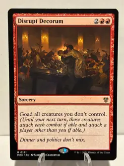 Disrupt Decorum 151 R Commander: Murders at Karlov Manor NM MTG - Image 1