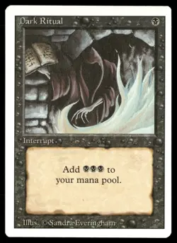 Dark Ritual Common Revised Edition Magic: The Gathering Lightly Played - Image 1