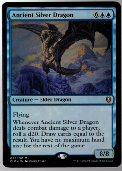 Ancient Silver Dragon 056/361 Mythic Foil Baldur's Gate Magic The Gathering NM - Image 1