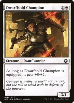 (3x) FOIL DWARFHOLD CHAMPION -Forgotten Realms – MTG Magic the Gathering Card - Image 1