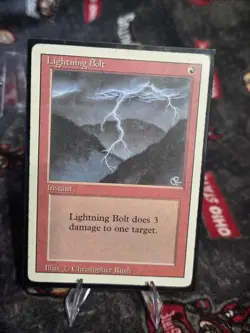 x2 Magic the Gathering - Revised Edition Lightning Bolt 1994 Common - Image 3