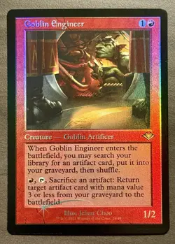 Goblin Engineer (Retro Frame) Modern Horizons Foil NM-M Foil Shifted - Image 1