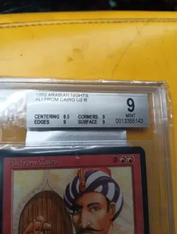 MTG Ali From Cairo, Arabian Nights, BGS 9, Graded, Rare!, Magic The Gathering - Image 2
