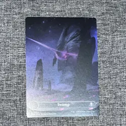 L 0264 Swamp FOIL BORDERLESS Full Art Land Edge of Eternities EOE MTG Card - Image 1