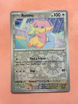 Audino~ Reverse Holo~Cute Pokemon Cards~ Pretty in Pink & Pastel Gallery - Image 1