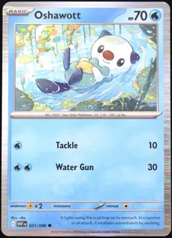 Pokemon TCG Oshawott 021/086 White Flare Poster Collection Holo Promo Card - NM - Image 1