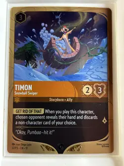 Timon - Disney Lorcana Snowball Swiper Promo Card - Image 1